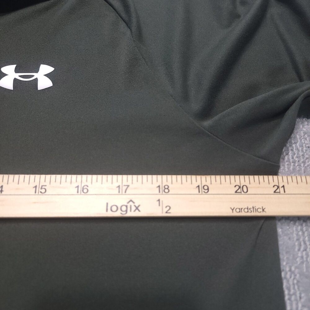 Under Armour UA Tech 2.0 Shirt Mens M Long Sleeve 1/2 Zip Dark Green - Picture 6 of 8